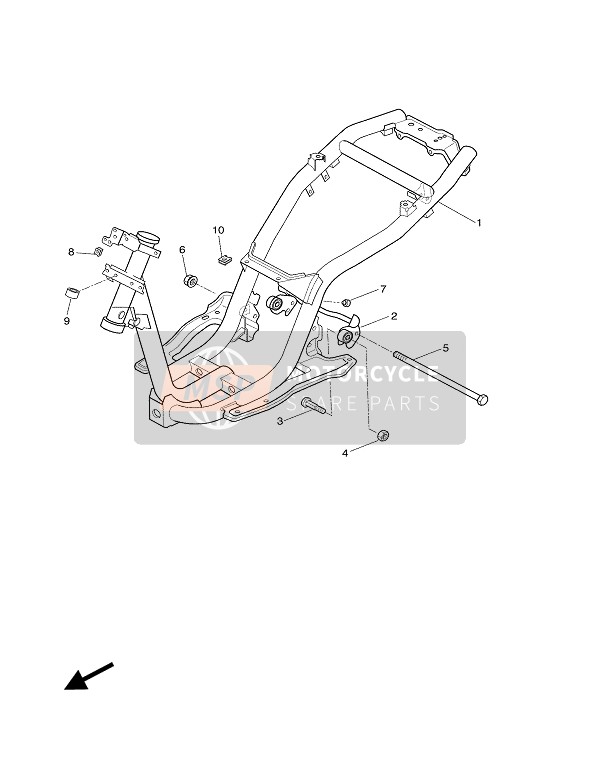 Yamaha EW50 SLIDER 2002 Telaio per un 2002 Yamaha EW50 SLIDER